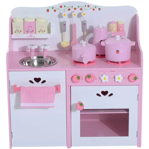 "Children's play kitchen with accessories image"