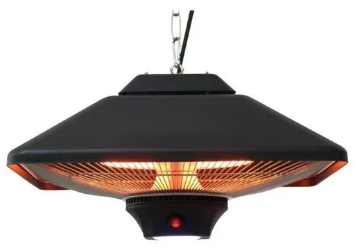 "Radiant heater with remote control LED lighting 2000W image"