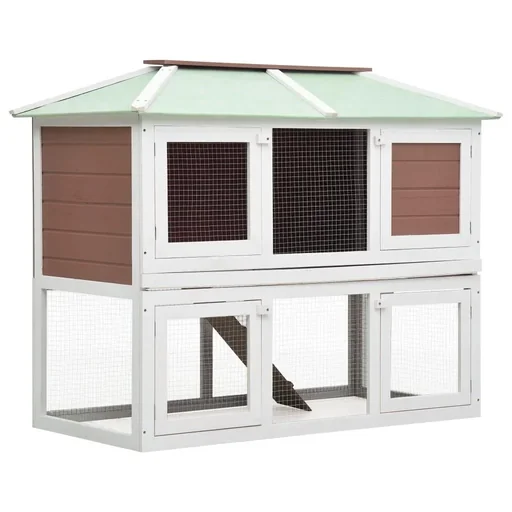 "Rabbit hutch, two floors wood image"