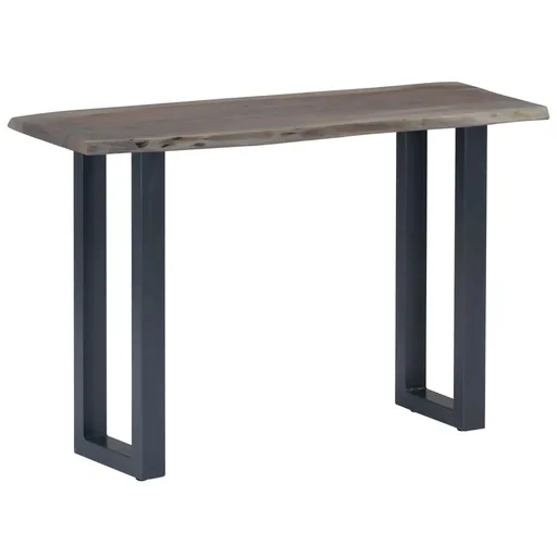 "Wall table 115x35x76 cm solid acacia wood and grey iron image"