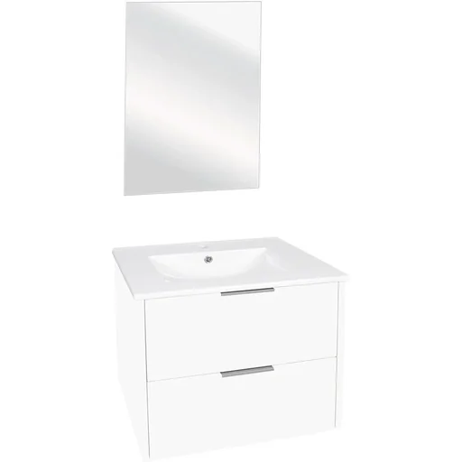 "Bolo bathroom furniture Knock down 50x61x46cm hoogglans White image"