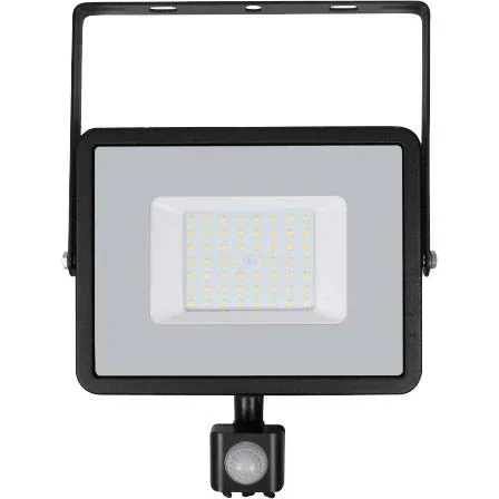 "VT-50-S-Z LED floodlight with sensor - 50 W - 4000 lumens - 4000K - black image"