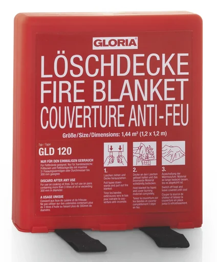 "Fire blanket GLD120- 1.2 m x 1.2 m in the hard box image"