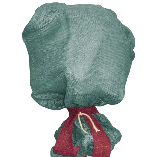 "Winter protection jute sack, petrol image"