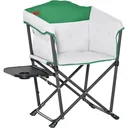 Camping chair with cup holder white, green