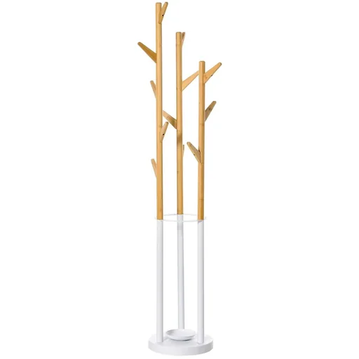 "Coat rack standing coat rack with 13 hooks modern umbrella stand for the hallway living room metal bamboo image"