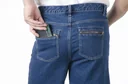 Jeans shorts, bluestone, with 2 zipped back pockets, size 48