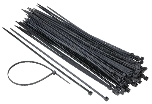 "Twist Cable Ties, Black, 200 x 4.6 mm image"