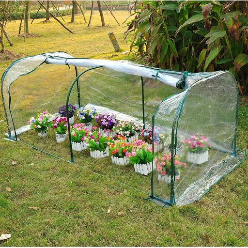 "Greenhouse with 2 side roller doors transparent image"