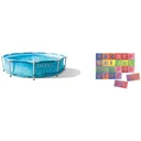 Inflatable swimming pool with floor puzzle - 305x76 cm