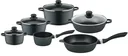 Black 10-piece cookware set