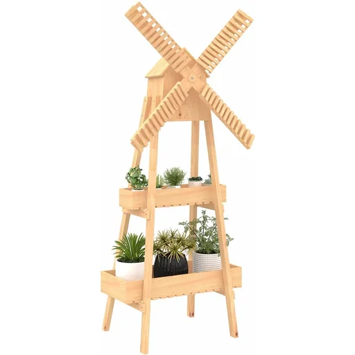 "Plant shelf in windmill look natural image"