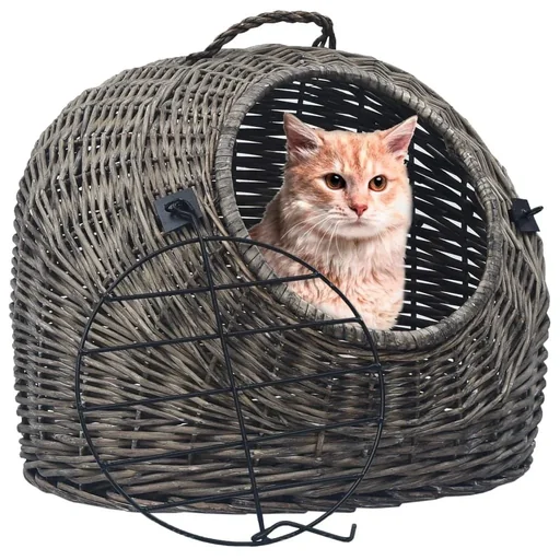 "Cat transport cart 50x42x40 cm natural image"