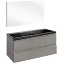 Concept bathroom furniture with mirror 100cm - grey/black