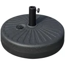 Parasol base 22 kg for parasol poles 38/48 mm cement black Ø51 x 12H cm