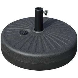 Parasolvoet 22 kg voor parasolstokken 38/48 mm cement zwart Ø51 x 12H 