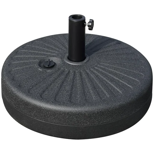"Parasol base 22 kg for parasol poles 38/48 mm cement black Ø51 x 12H cm image"