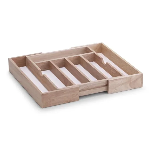 "Cutlery tray, extendable, rubberwood/melamine image"