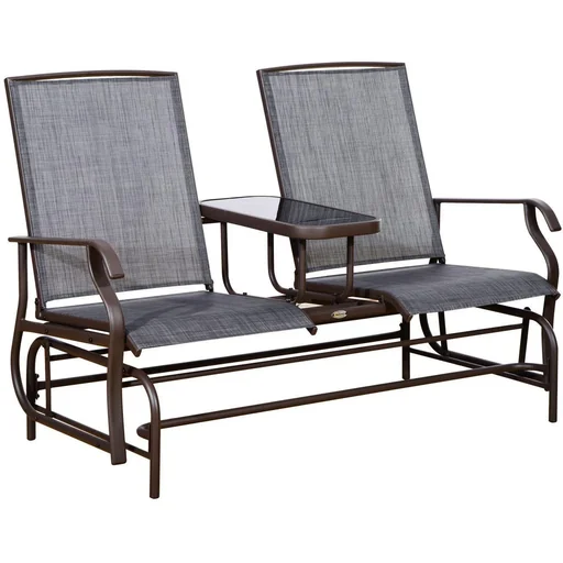 "Garden bench with table image"