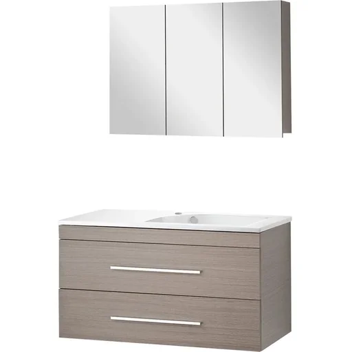 "Bathroom furniture Style 100cm left - Gris Oak image"