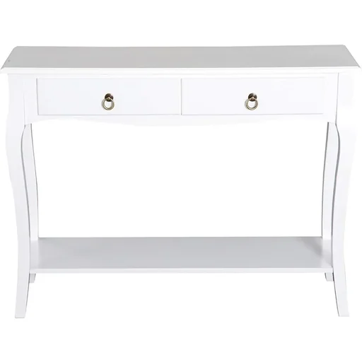 "Console table console sideboard with 2 drawers white image"
