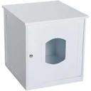 Cat house and litter box MDF, white