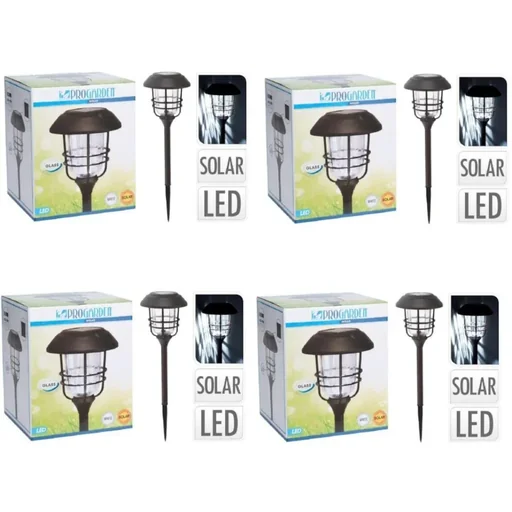 "4x Progarden solar garden light 170 x 58.5 cm aluminum with glass image"