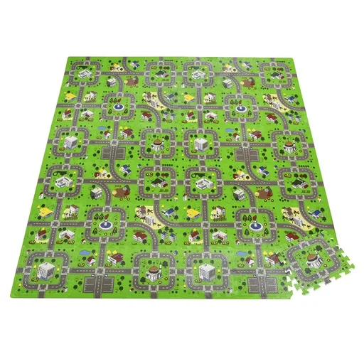 "Children's puzzle mat, children's play carpet, play carpet 36 pieces with 24 side stripes and non-slip front, hospital image"