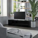 TV cabinet 120x34x30 cm chipboard black