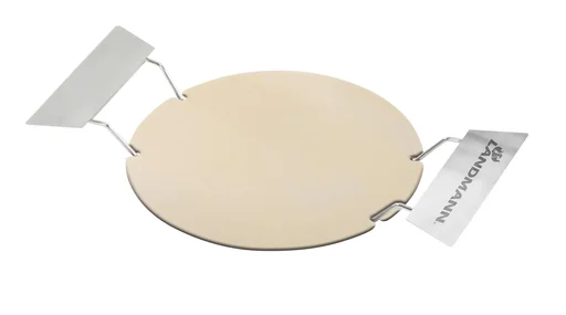 "Pizza stone set, 2 pieces, brown image"