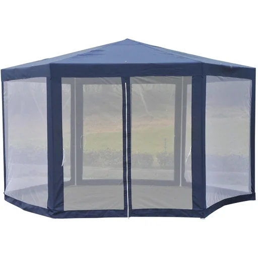 "Pavilion garden pavilion hexagonal blue 3.9m x 3.9m image"