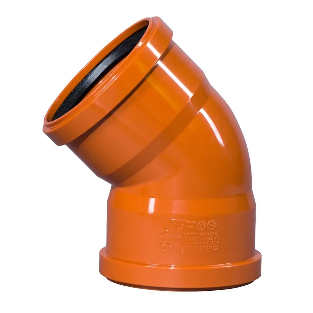 "KG Bogen DN 110 45 Graden, Afvoerbocht 2m image"