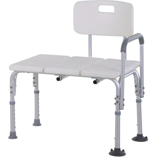 "Shower chair with handle and backrest image"