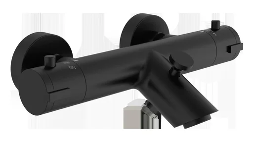"Thermostatic bath filler tap "LONDON", matt black image"