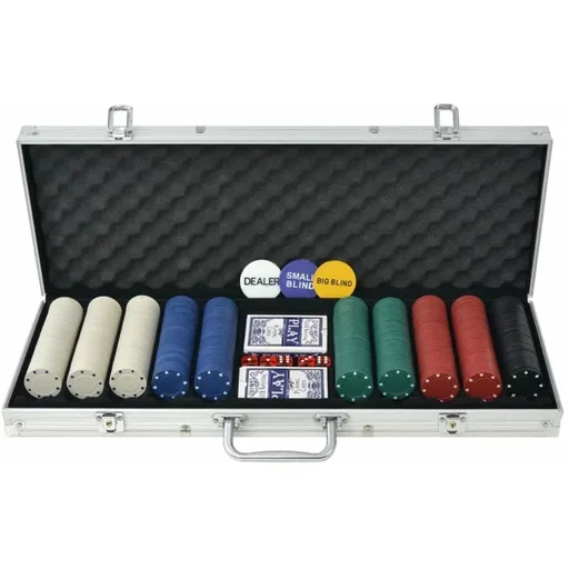 "Poker set with 500 aluminum chips image"