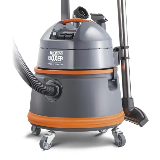 "Wash-vacuum cleaner “Boxer”, with bag, gray/orange, 1400 watts image"