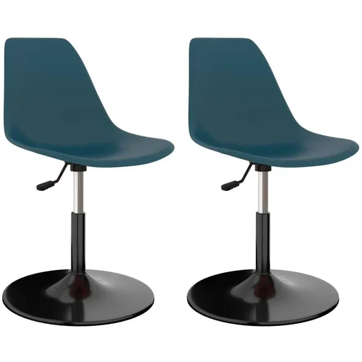 "Dining room chairs, swivel, 2-piece, PP, turquoise image"