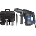 HDM1037 hammer drill 1500W - side handle - 4 functions - incl. 3 SDS Plus drill heads and 2 SDS Plus tool heads m
