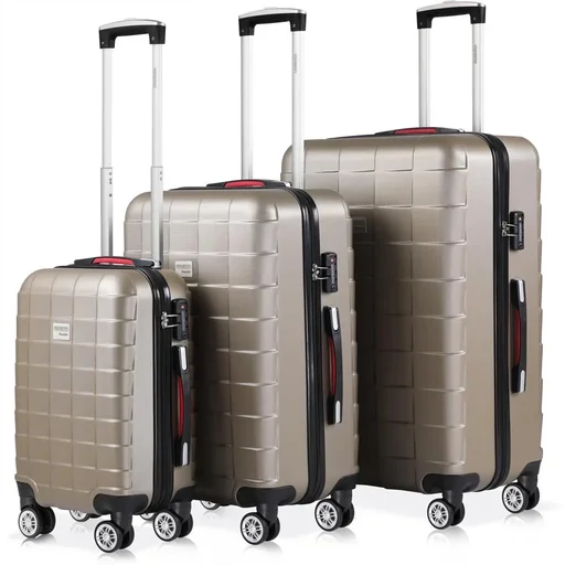 "Exopack hard-shell suitcase set champagne M/L/XL image"