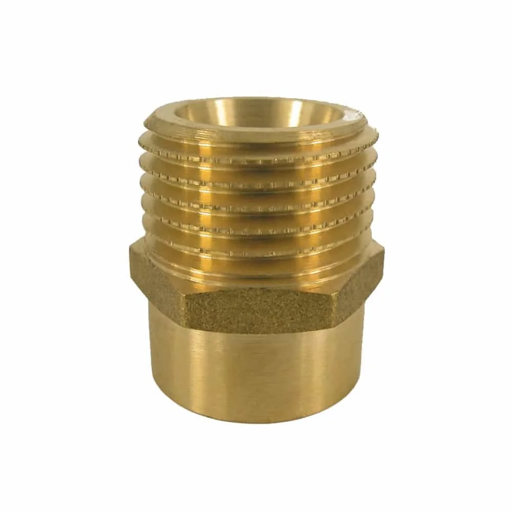 "Messing Fitting Verloopnippel 1/2" x 3/4" - Gewindefitting image"