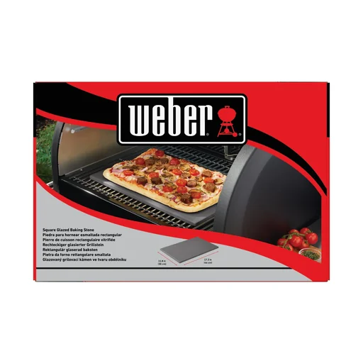 "Glazed pizza stone rectangular 44 x 30 cm image"