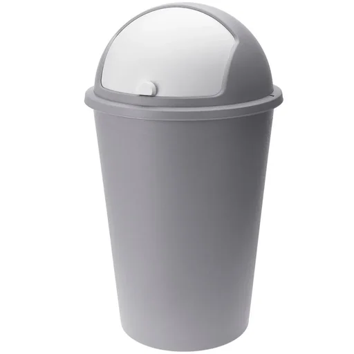 "Waste bin taupe-colored plastic 50L image"