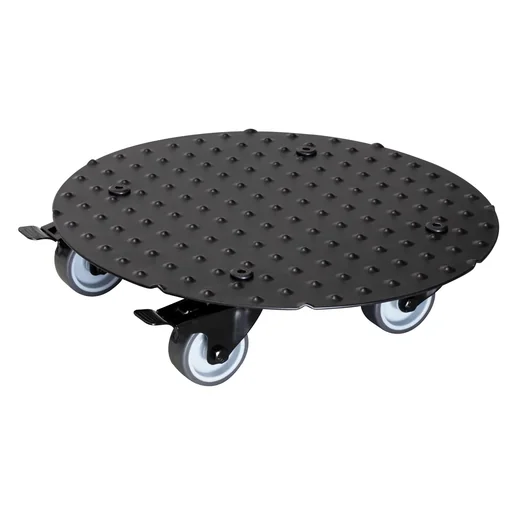 "Multi Roller MR 7007, Ø 30 x 7.5 cm, soft wheels Ø 50 mm, plain bearings, 2 brakes, aluminum checker plate, load capacity 150 kg image"