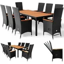 Garden set polyrattan Rio 17-piece adjustable backrest