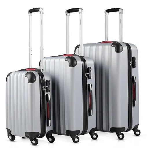 "Hard-shell suitcase set - Basic line silver M/L/XL image"