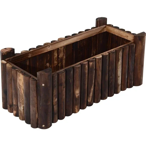 "Raised bed L78 x W35 x H30cm planter vegetable bed wood image"