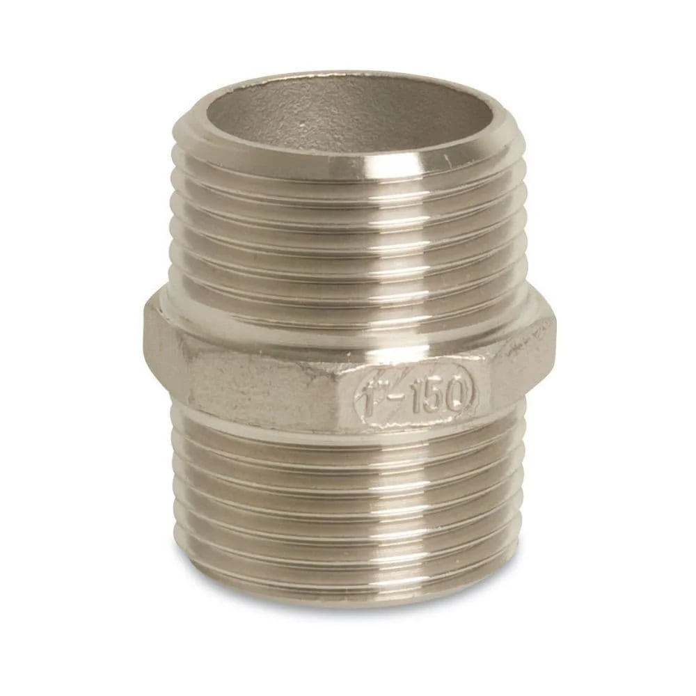 "RVS Dubbele Nippel 1/2", Draadfitting image"