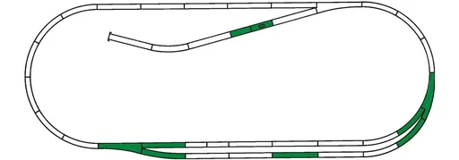 "ROCO LINE track set C (tracks with bedding) image"