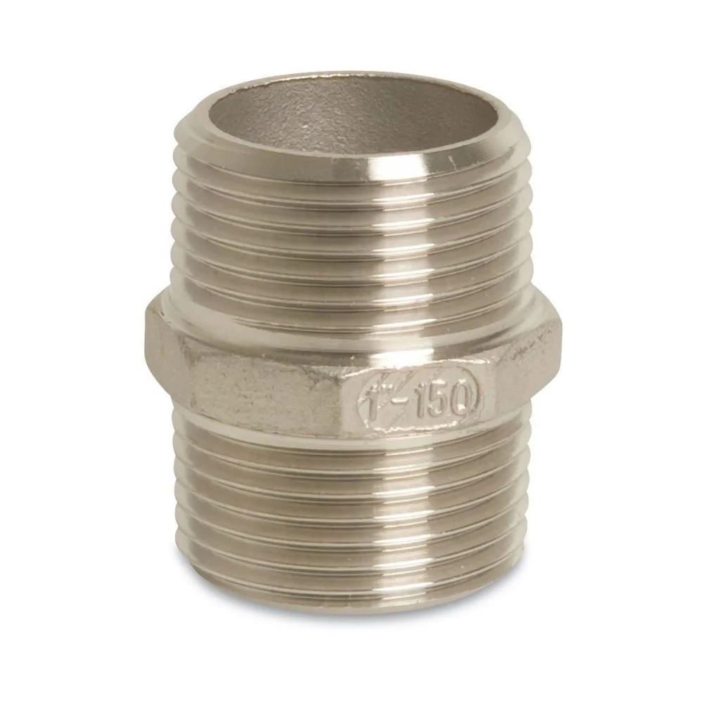 "RVS Dubbelnippel 1 inch, V4A Draadfitting image"