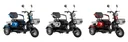3-Rad E-Car Speed ​​6 km/h: 48V/20Ah Blei-Gel, rot